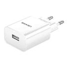 USAMS US-CC075 T18 2.1A Single USB Travel Charger, EU Plug (White) - 1