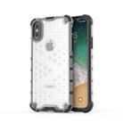 For iPhone X / XS Shockproof Honeycomb PC + TPU Protective Case (Grey) - 1