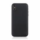 For iPhone X / XS Waterproof Pure Color Soft Protector Case (Black) - 1