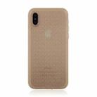 Waterproof Pure Color Soft Protector Case for iPhone X / XS (Gold) - 1