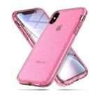 For iPhone X / XS Shockproof Terminator Style Glitter Powder Protector Case (Pink) - 1