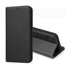 For iPhone X / XS Dermis Texture PU Horizontal Flip Leather Case with Holder & Card Slots & Wallet(Black) - 1