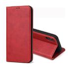 For iPhone X / XS Dermis Texture PU Horizontal Flip Leather Case with Holder & Card Slots & Wallet(Red) - 1