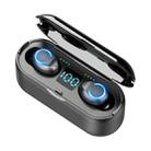 F9-8 TWS CVC8.0 Noise Cancelling Touch Mini Bluetooth Earphone with Charging Box, Support Three-screen LED Power Display & Mobile Phone Holder & Call & Voice Assistant(Black) - 1