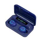 F9-9 TWS CVC8.0 Noise Cancelling Bluetooth Earphone with Charging Box, Support Touch Lighting Effect & Three-screen LED Power Display & Power Bank & Mobile Phone Holder & HD Call & Voice Assistant(Dark Blue) - 1