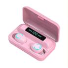 F9-9 TWS CVC8.0 Noise Cancelling Bluetooth Earphone with Charging Box, Support Touch Lighting Effect & Three-screen LED Power Display & Power Bank & Mobile Phone Holder & HD Call & Voice Assistant(Pink) - 1