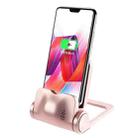 3 in 1 360 Degrees Rotation Phone Charging Desktop Stand Holder without Wireless Charging Function(Rose Gold) - 1