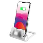 3 in 1 360 Degrees Rotation Phone Charging Desktop Stand Holder without Wireless Charging Function(Silver) - 1