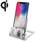 4 in 1 360 Degrees Rotation Phone Charging Desktop Stand Holder with Qi Standard Wireless Charging, For iPhone, Huawei, Xiaomi, HTC, Sony and Other Smart Phones(Silver) - 1