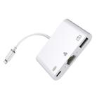8 Pin to RJ45 1000Mbps Network Adapter + Charging Port + Camera USB Read Multi-function Converter - 1