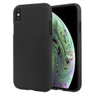 For iPhone XS GOOSPERY SOFT FEELING Liquid TPU Drop-proof Soft Case(Black) - 1