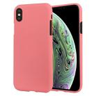 For iPhone XS GOOSPERY SOFT FEELING Liquid TPU Drop-proof Soft Case(Pink) - 1