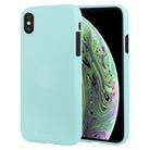 For iPhone XS GOOSPERY SOFT FEELING Liquid TPU Drop-proof Soft Case(Mint Green) - 1