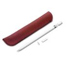 HQ57 Genuine Leather Texture Apple Pencil Plug-in Capacitive Pen Protective Case for iPad Pro(Red) - 1