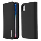 For iPhone X / XS DUX DUCIS WISH Series TPU + PU + Leather Case with Card Slots & Wallet(Black) - 1