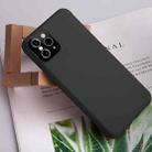 For iPhone XS / X Creative Solid Color Liquid Silicone Case(Black) - 1