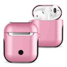 Varnished PC Bluetooth Earphones Case Anti-lost Storage Bag for Apple AirPods 1/2(Pink) - 1