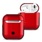 Varnished PC Bluetooth Earphones Case Anti-lost Storage Bag for Apple AirPods 1/2(Red) - 1