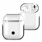 Varnished PC Bluetooth Earphones Case Anti-lost Storage Bag for Apple AirPods 1/2(White) - 1