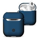 Frosted Rubber Paint + PC Bluetooth Earphones Case Anti-lost Storage Bag for Apple AirPods 1/2(Blue) - 1