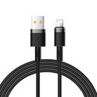 JOYROOM S-1224N2 1.2m 2.4A USB to 8 Pin Silicone Data Sync Charge Cable for iPhone, iPad(Black) - 1