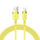 JOYROOM S-1224N2 1.2m 2.4A USB to 8 Pin Silicone Data Sync Charge Cable for iPhone, iPad(Yellow) - 1
