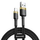 Baseus 2A 8 Pin Cafule Tough Charging Cable, Length: 3m(Black Gold) - 1