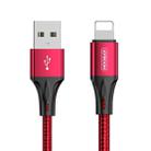 JOYROOM S-1530N1 N1 Series 1.5m 3A USB to 8 Pin Data Sync Charge Cable for iPhone, iPad (Red) - 1