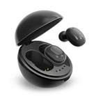 A10 TWS Space Capsule Shape Wireless Bluetooth Earphone with Magnetic Charging Box & Lanyard, Support HD Call & Automatic Pairing Bluetooth(Black) - 1