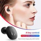 A10 TWS Space Capsule Shape Wireless Bluetooth Earphone with Magnetic Charging Box & Lanyard, Support HD Call & Automatic Pairing Bluetooth(Black) - 4