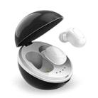 A10 TWS Space Capsule Shape Wireless Bluetooth Earphone with Magnetic Charging Box & Lanyard, Support HD Call & Automatic Pairing Bluetooth(Black White) - 1