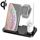 W30 QI Vertical Wireless Charger for Mobile Phones & Apple Watches & AirPods & Apple Pencil, with Adjustable Phone Stand (Black) - 1