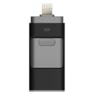 SHISUO 3 in 1 32GB 8 Pin + Micro USB + USB 3.0 Metal Push-pull Flash Disk with OTG Function(Black) - 1