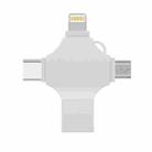 Cross 4 in 1 32GB 8 Pin + Micro USB + USB-C / Type-C + USB 3.0 Metal Flash Disk(Silver) - 2