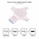 Cross 4 in 1 32GB 8 Pin + Micro USB + USB-C / Type-C + USB 3.0 Metal Flash Disk(Silver) - 3