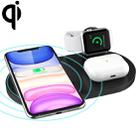 A04 3 in 1 Multi-function Qi Standard Wireless Charger for Mobile Phones & iWatch & AirPods (Black) - 1