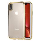 For iPhone XR Ultra-thin Electroplating TPU Protective Case(Gold) - 1