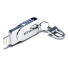 Kinzdi 32GB USB + 8 Pin Interface Metal Twister Flash U Disk (Silver) - 1