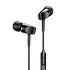 JOYROOM JR-E209 3.5mm Plug In-Ear Metal Wired Control  Earphone (Black) - 1