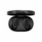 A6S IPX4 Waterproof Bluetooth 5.0 Wireless Bluetooth Earphone with Charging Box, Support for HD Calls & Siri & IOS Power Display(Black) - 1