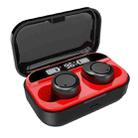 X5 TWS Bluetooth V5.0 Wireless Stereo Headset with Charging Case and Digital Display, Support Intelligent Pairing(Black Red) - 1