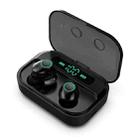 M7 TWS V5.0 Binaural Wireless Stereo Bluetooth Headset with Charging Case and Digital Display(Black) - 1