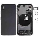 Battery Back Cover Assembly (with Side Keys & Speaker Ringer Buzzer & Motor & Camera Lens & Card Tray & Power Button + Volume Button + Charging Port + Signal Flex Cable & Wireless Charging Module) for iPhone XS(Black) - 1