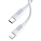 ROCK Z16 3A USB-C / Type-C to 8 Pin PD Fast Charging Data Cable for iPhone, iPad, Length: 1m(White) - 1