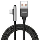 JOYROOM S-M98K 2.4A USB-C / Type-C Bullet Shape Quick Charging + Transmission Nylon Braided Data Cable, Length: 2m(Black) - 1