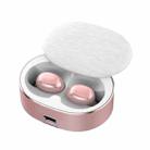 B20 Mini Portable In-ear Noise Cancelling Bluetooth V5.0 Stereo Earphone with 360 Degrees Rotation Charging Box(Rose Gold) - 1