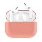 For AirPods Pro Solid Color Silicone Earphone Protective Case(Light Pink) - 1