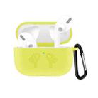 For AirPods Pro Silicone Flip Cover Earphone Protective Case with Anti-drop Buckle(Yellow) - 1