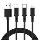 JOYROOM S-L422 Prime Series 3 in 1 USB to 8 Pin + USB-C / Type-C + Micro USB Charging Cable, Length: 1.2m (Black) - 1