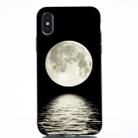 Moon Painted Pattern Soft TPU Case for iPhone XS / X - 1